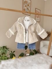 Bej çiçek montlu 3’lü takım