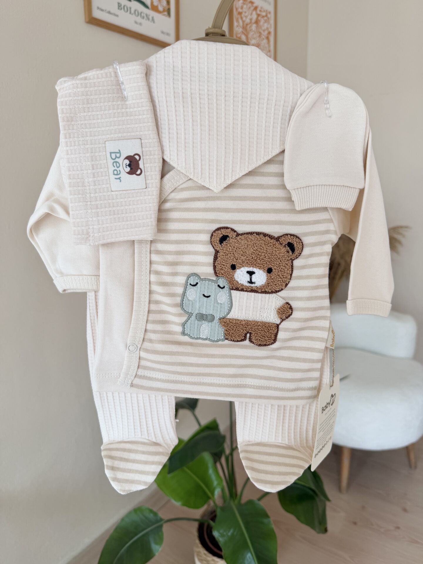 Bej ayıcıklı 5’li set