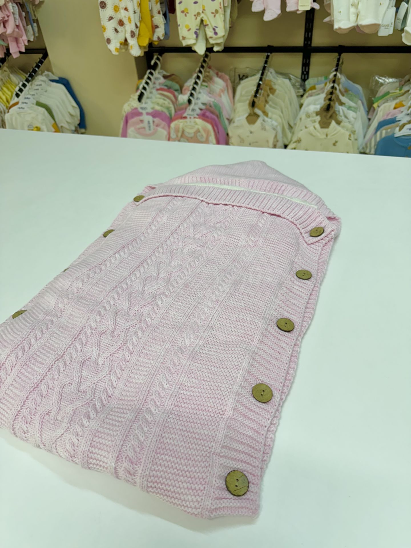 WELSOFT astarlı triko kundak pembe