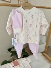 Pembe çiçek pratik takım