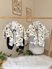 Premium gri Welsoft hırkalı 3’lü takım