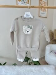 PREMİUM Çiçekli kürk hırkalı 3’lü takım