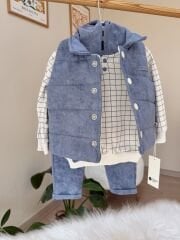 Premium mavi yelekli 3’lü takım