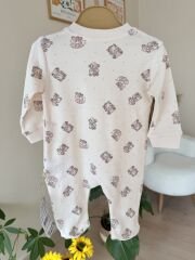 Organik sevimli desen bereli tulum