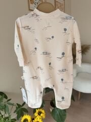 Organik arabalı bereli tulum