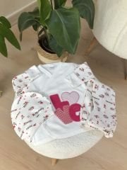 Love mom fuşya pratik 3’lü takım
