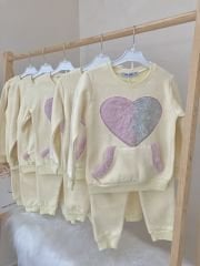 PREMİUM kalp detaylı 3 ip takım