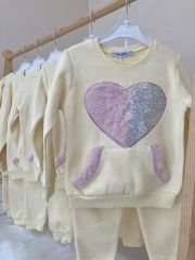 PREMİUM kalp detaylı 3 ip takım