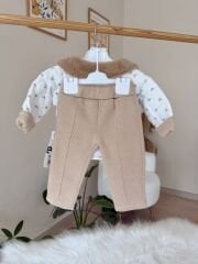 Premium bebe yaka kalpli montlu 3’lü takım