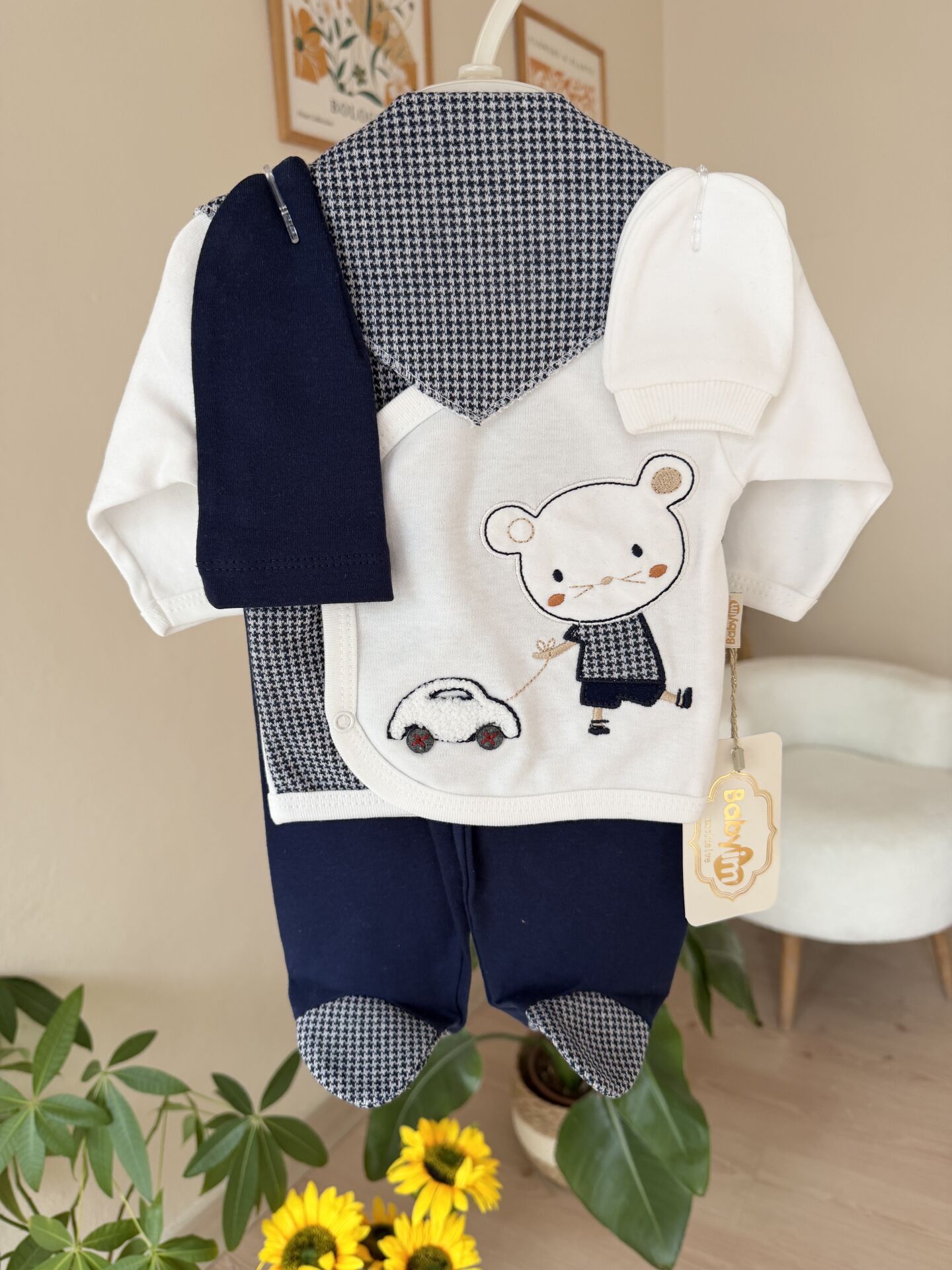 Lacivert arabalı 5’li set