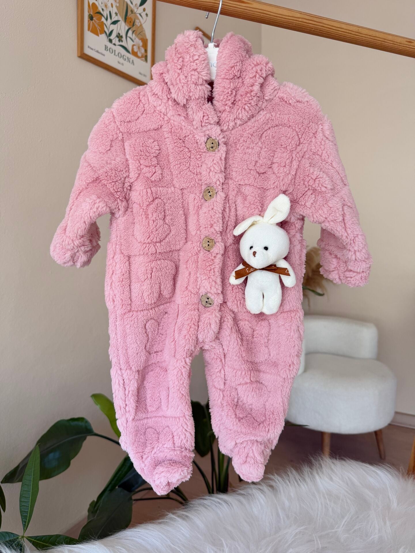 Pembe ayıcıklı welsoft tulum
