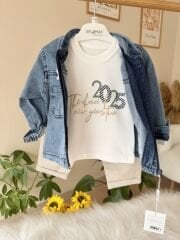 Premium kot ceketli 3’lü takım