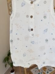 Uzay detaylı müslin tulum