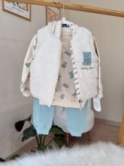 Yeşil ayıcık şişme yelekli 3’lü takım