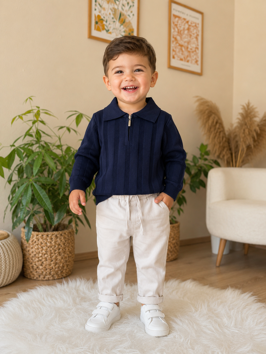Lacivert lakos yaka 2’li takım