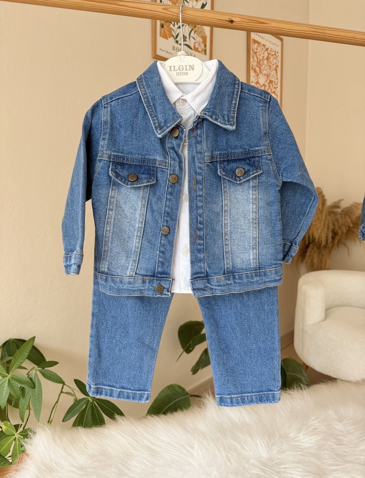 Kot ceketli 3’lü takım