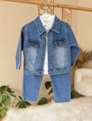 Kot ceketli 3’lü takım