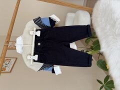 Papyonlu triko kazaklı 3’lü takım