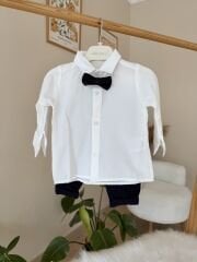 Papyonlu triko kazaklı 3’lü takım