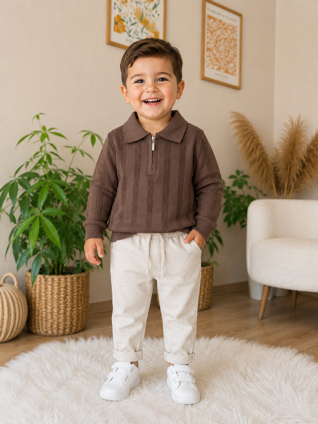 Kahve lakos yaka 2’li takım