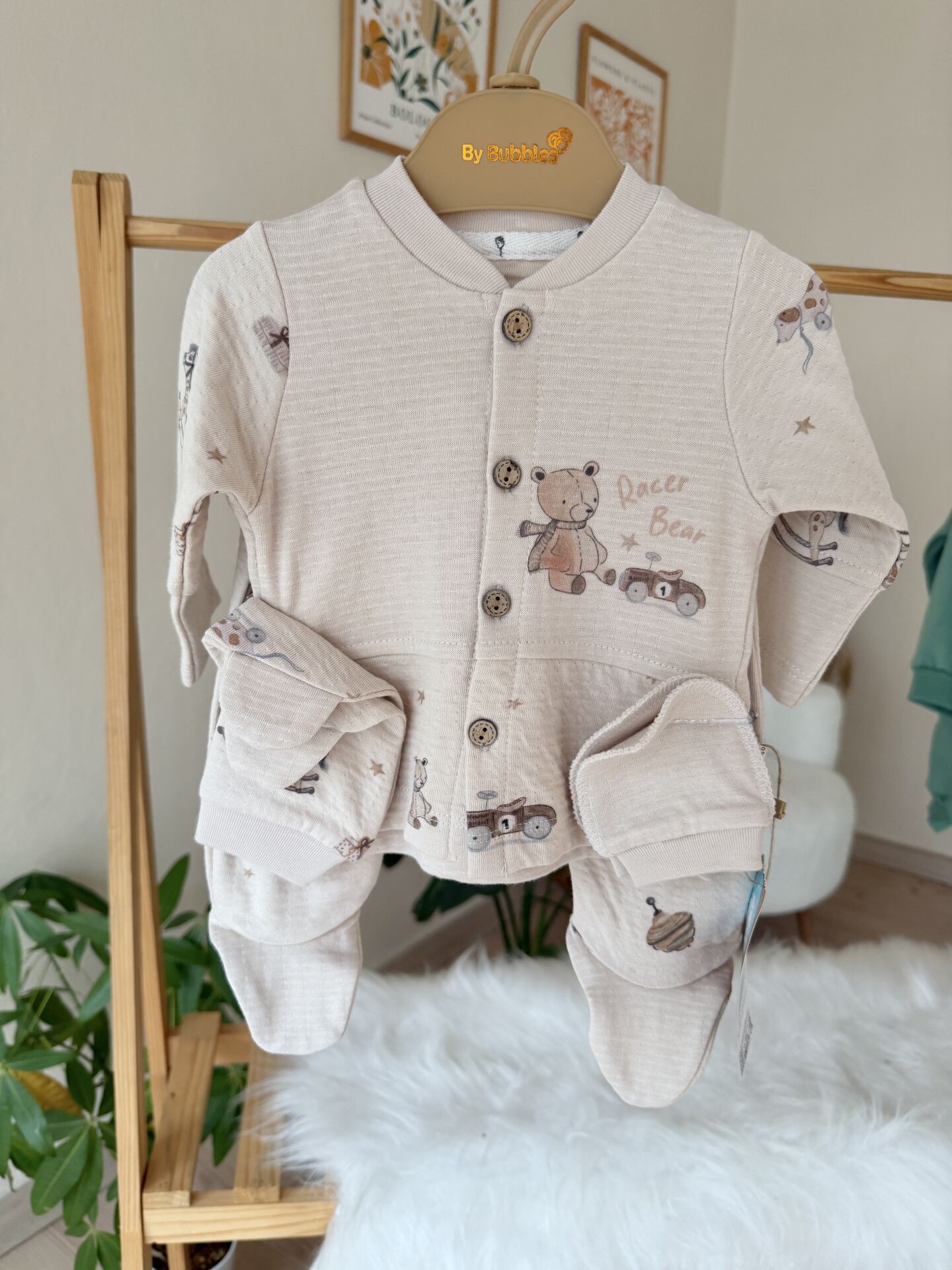 Organik kahve ayıcıklı 5’li set