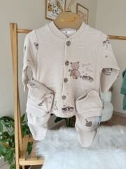 Organik kahve ayıcıklı 5’li set