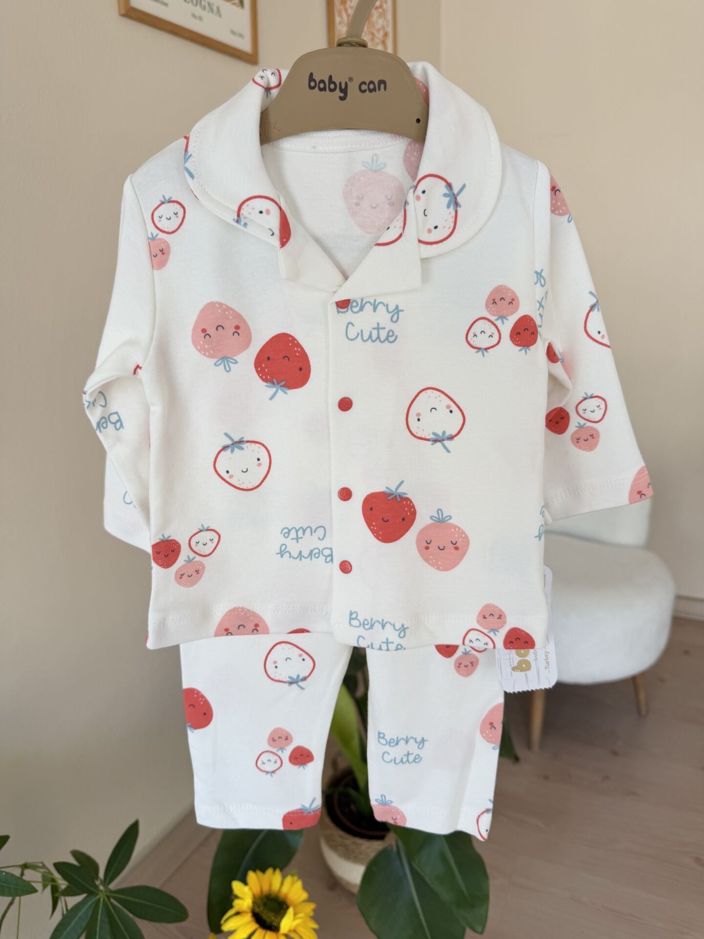 Lüx kalite çilekli pijama takımı