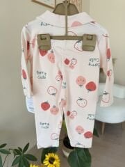 Pudra çilekli pijama takımı