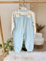 Ayıcık önden çıt çıtlı pijama takımı