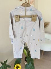 Lüx kalite gri filli pijama takımı