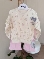 Pembe çiçekli 2’li takım