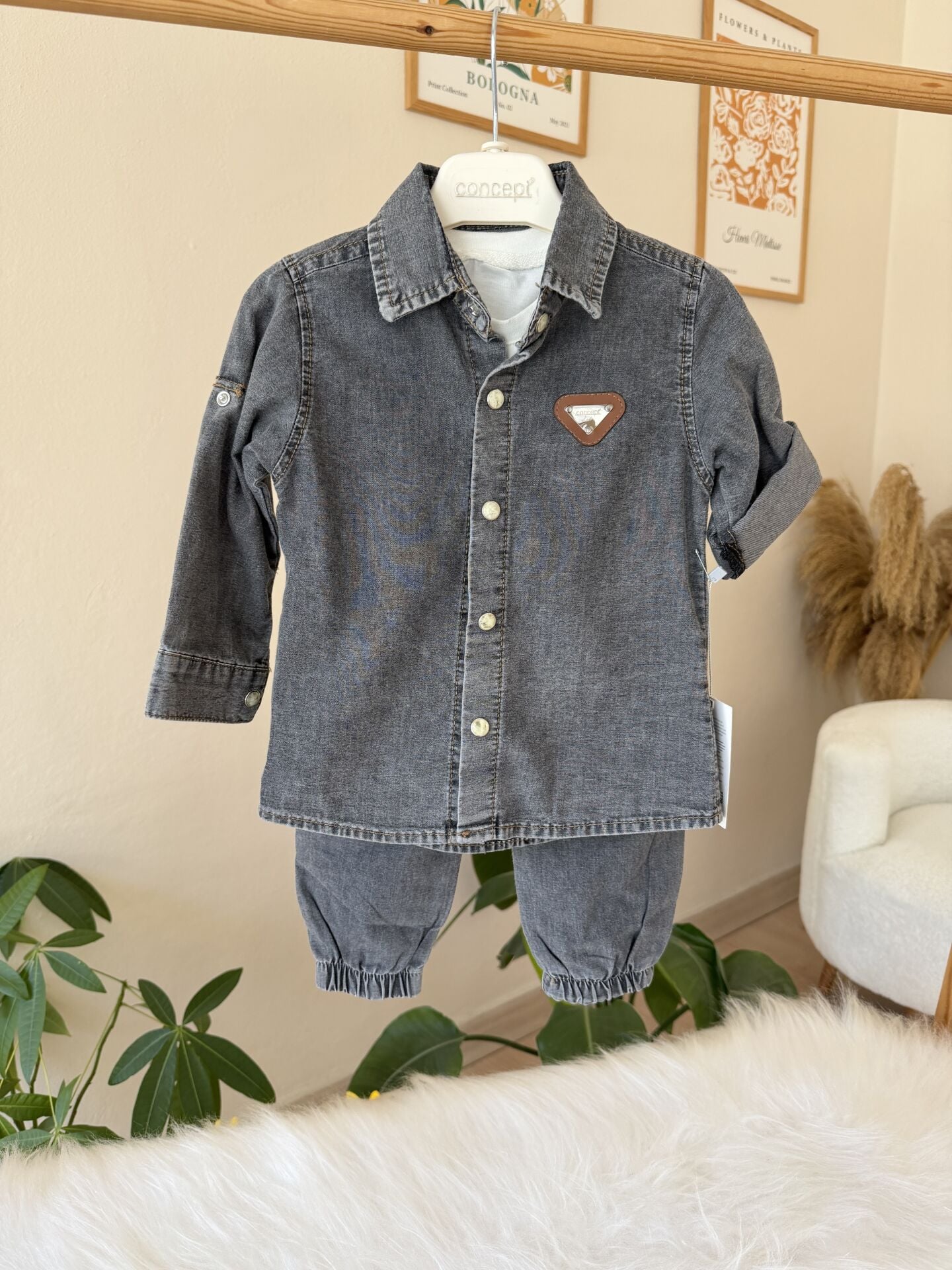 Kot gömlekli 3’lü takım