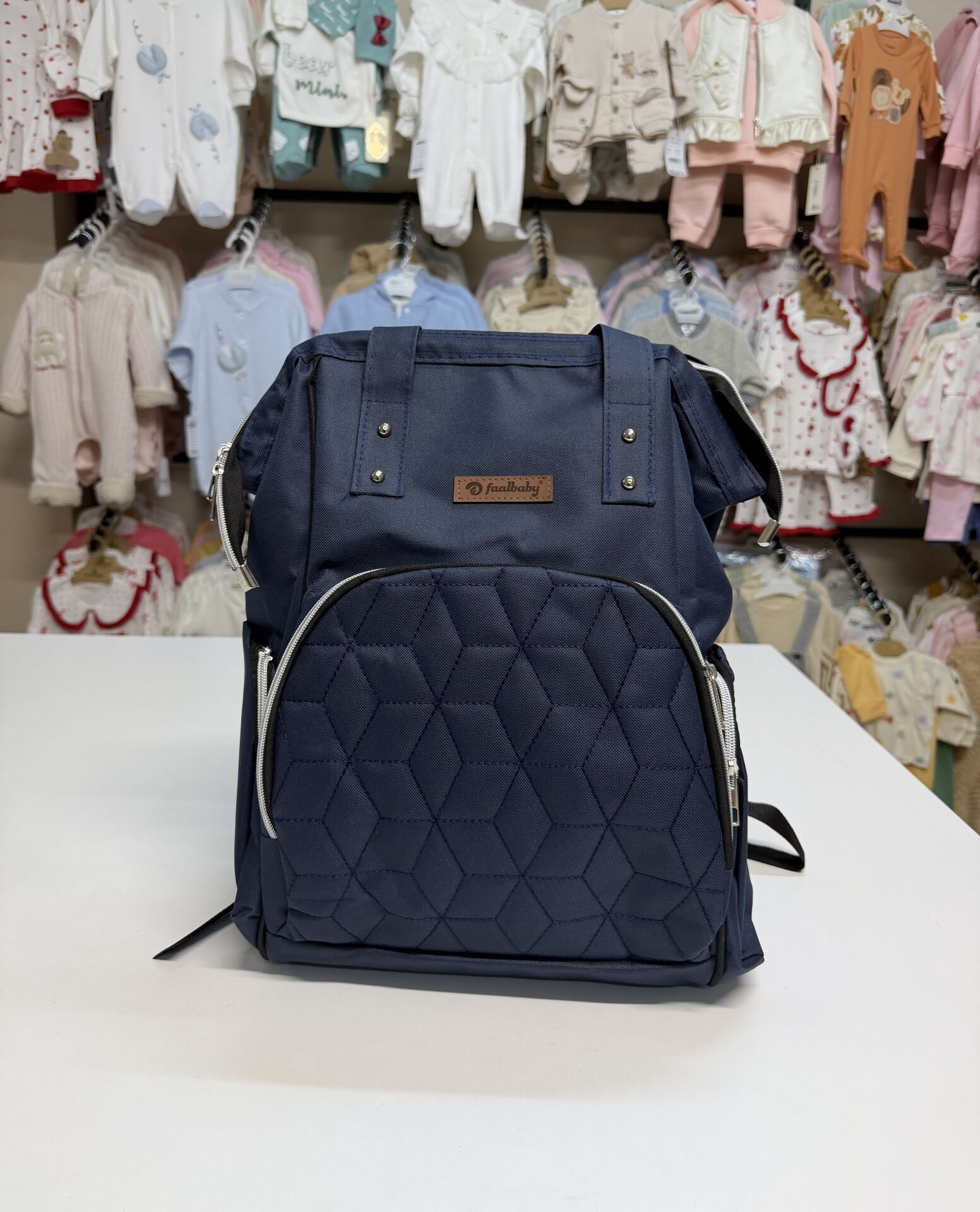 Lacivert anne bebek sırt çantası