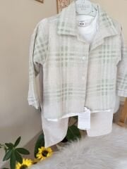 Keten karışımlı gömlekli 3’lü takım