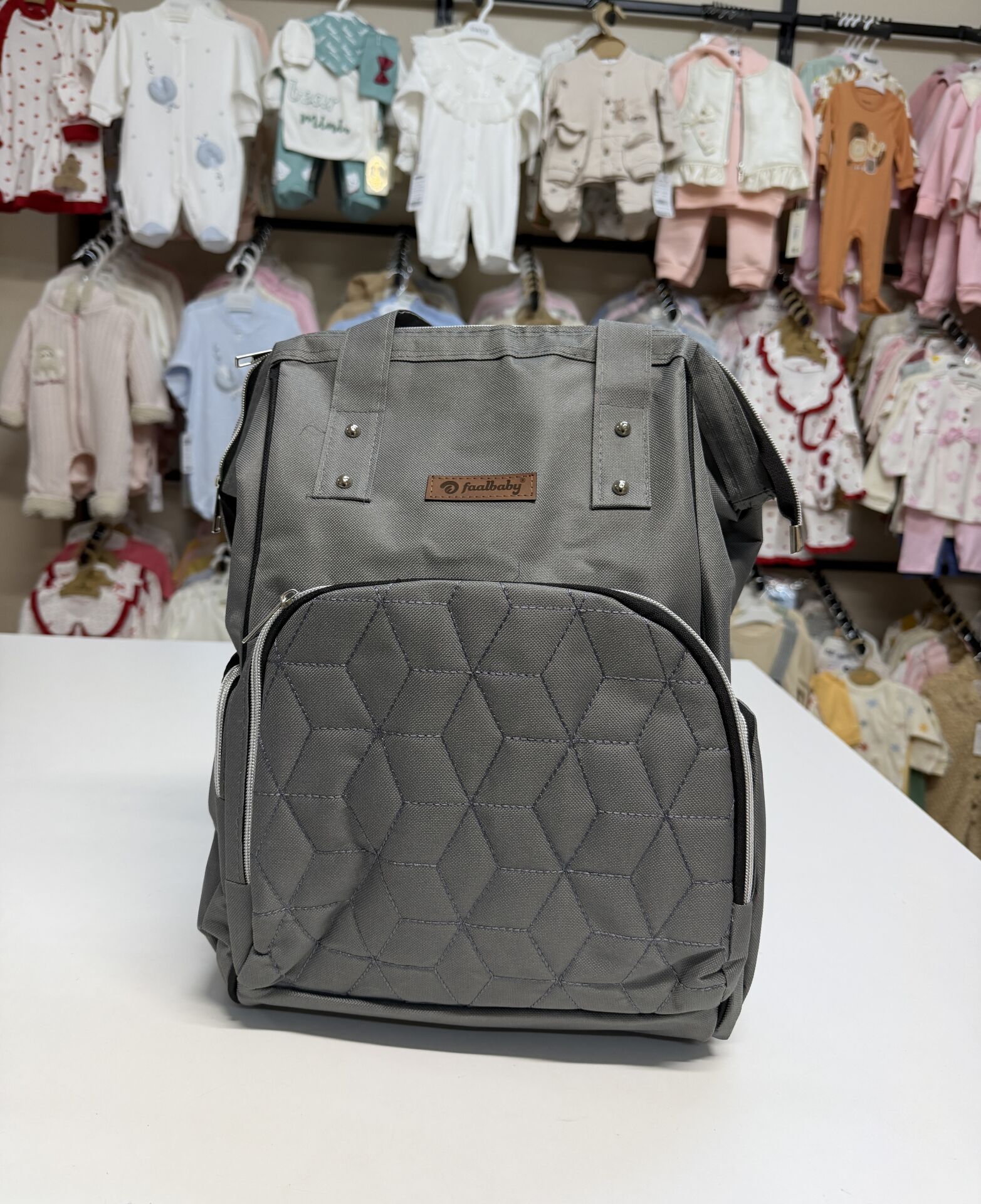 Gri anne bebek sırt çantası