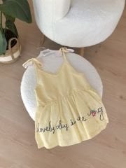 Premium omuzları bağlamalı çiçekli elbise