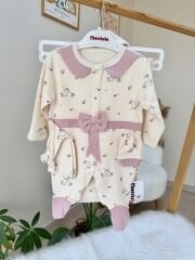 Sevimli tavşan tulumlu battaniyeli 5’li set