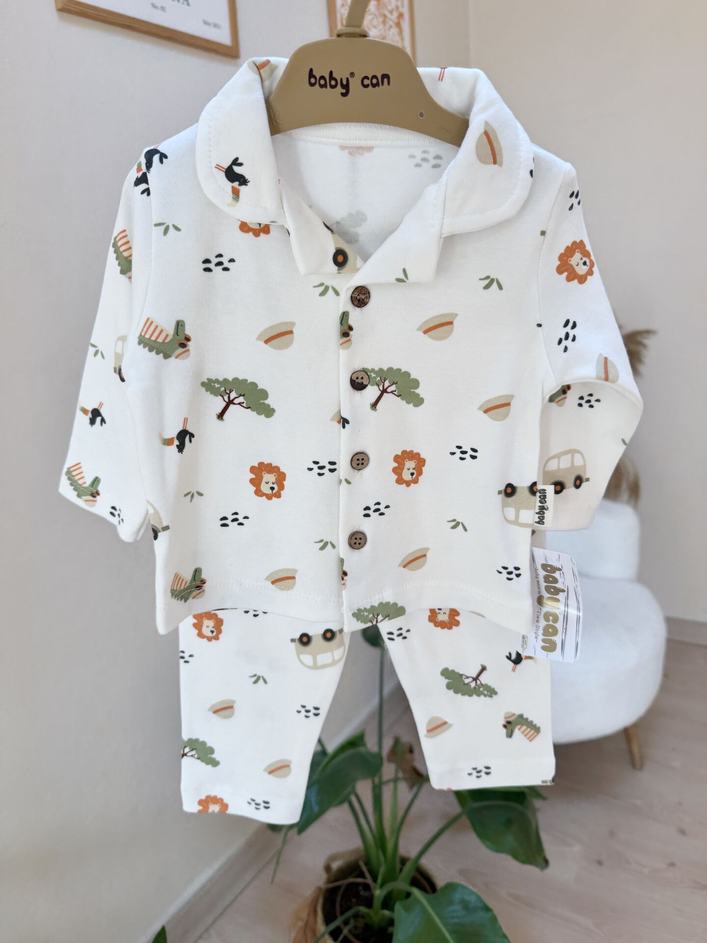 Lüx kalite sevimli orman pijama takımı