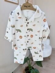 Lüx kalite sevimli orman pijama takımı
