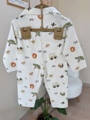 Lüx kalite sevimli orman pijama takımı