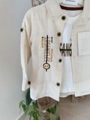 Krem müslin gömlekli 3’LÜ takım