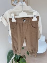 Krem müslin gömlekli 3’LÜ takım