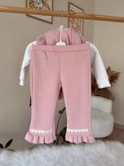 Premium pembe kalpli Welsoft yelekli 3’lü takım