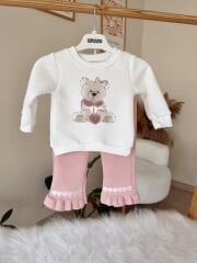 Premium pembe kalpli Welsoft yelekli 3’lü takım