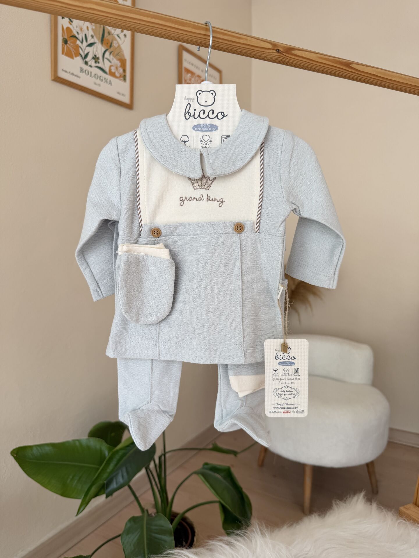 Premium bebe mavi 5’li set