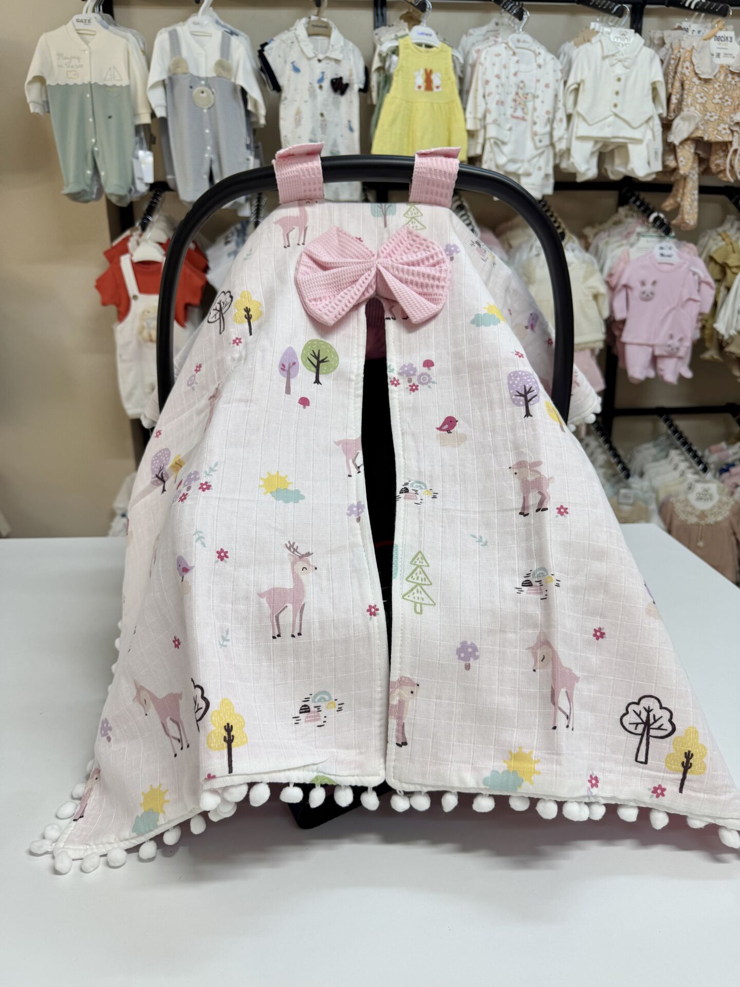 Pembe ceylanlı Puset örtüsü