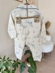 Lüx kalite mavi desenli pijama takımı