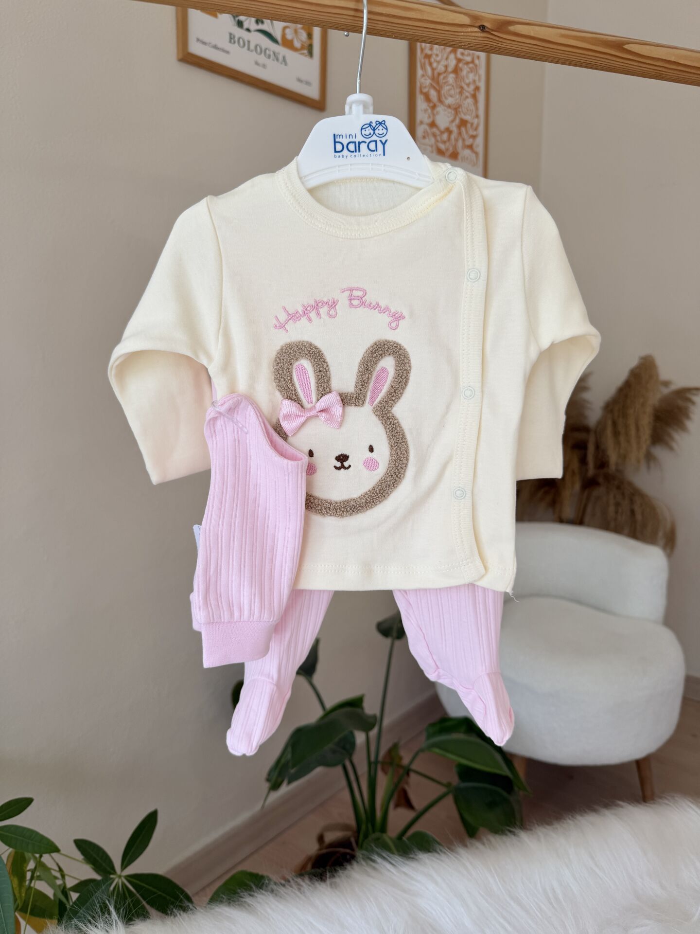 Pembe tavşan 3’lü pratik takım