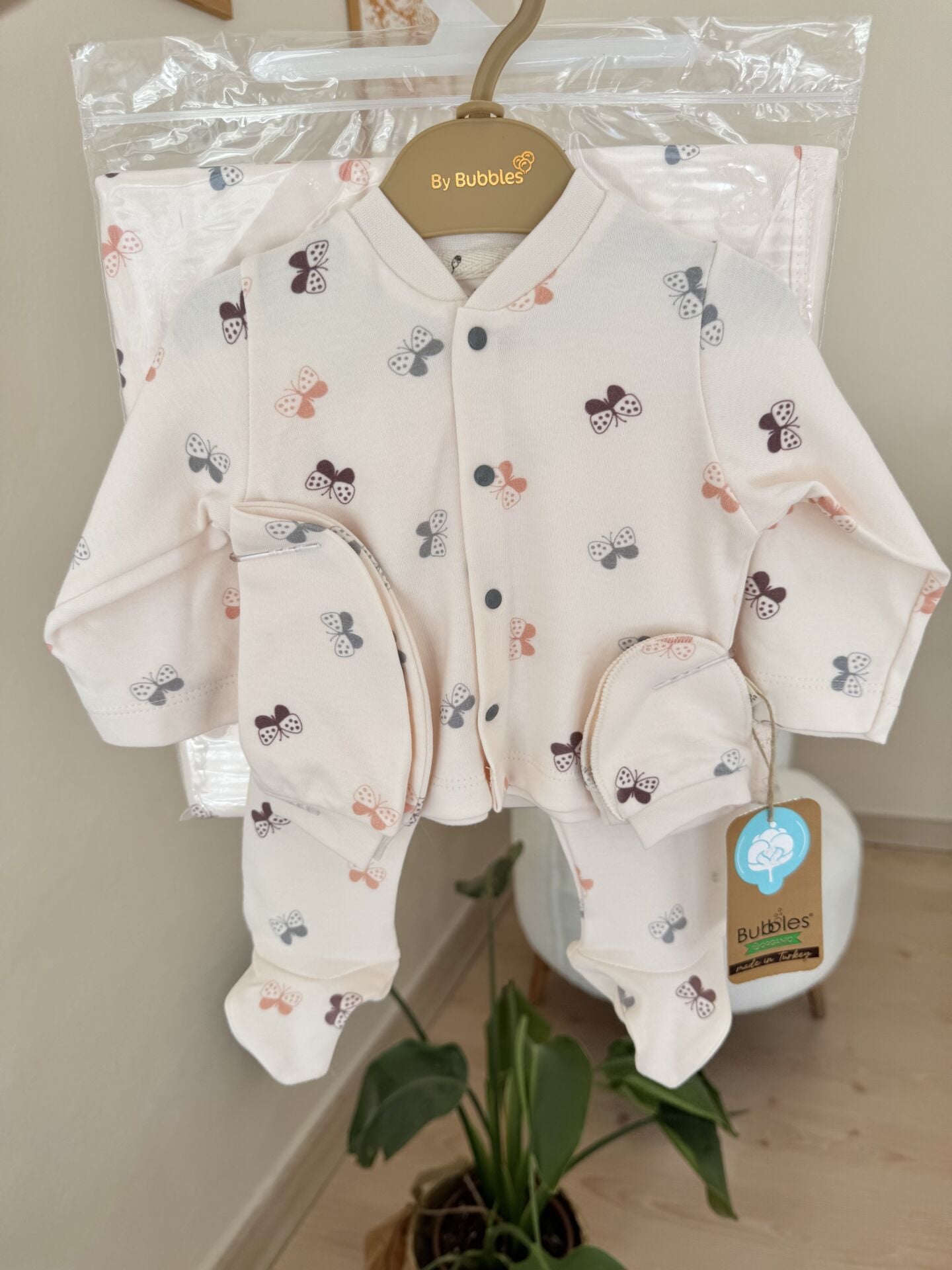 Organik kelebekli 6’lı battaniyeli set