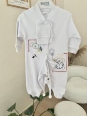 %100 pamuklu tulum bere eldiven set